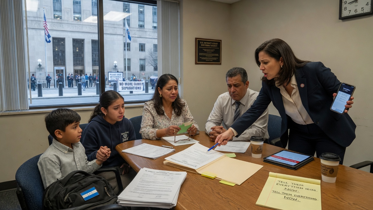 Abogado de inmigración revisando documentos de defensa contra la deportación tras el fallo del Circuito de DC sobre la deportación acelerada