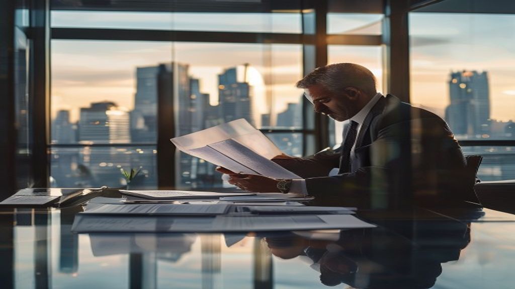 Бизнес жетекчиси АКШга ички корпорациялык которуу үчүн L-1 виза документтерин карап жатат