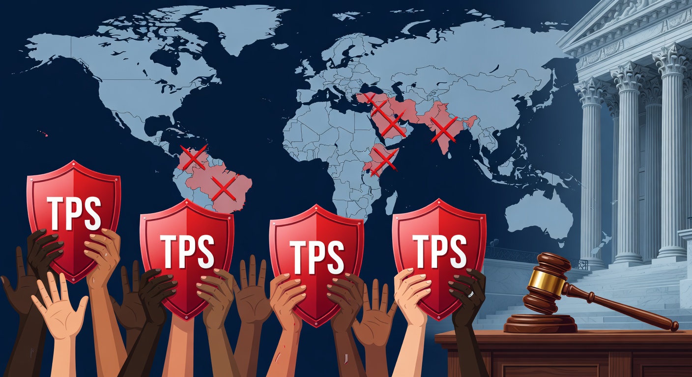 Immigration attorney reviewing Temporary Protected Status paperwork and country guidance for 2026