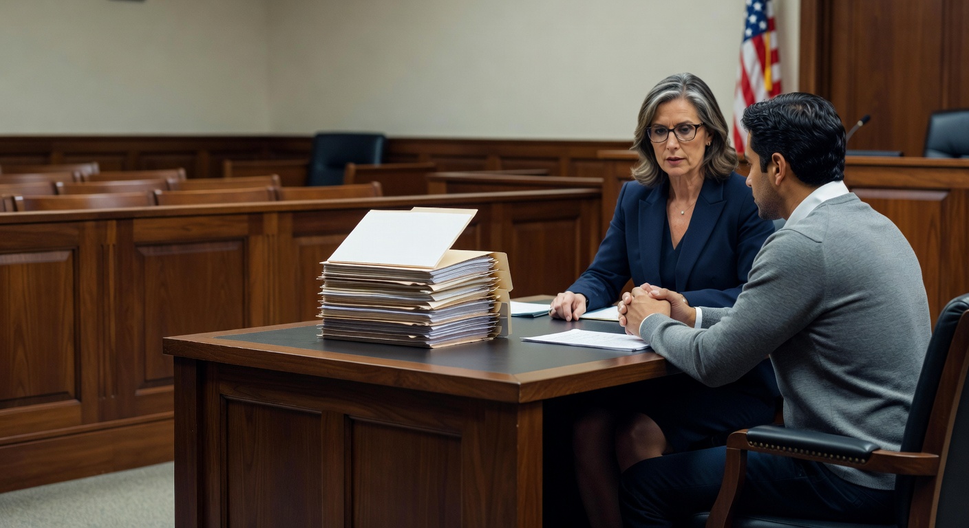 Sala del tribunal de inmigración ilustrando la pretermisión del asilo